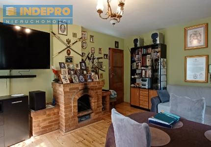 Salon z kominkiem